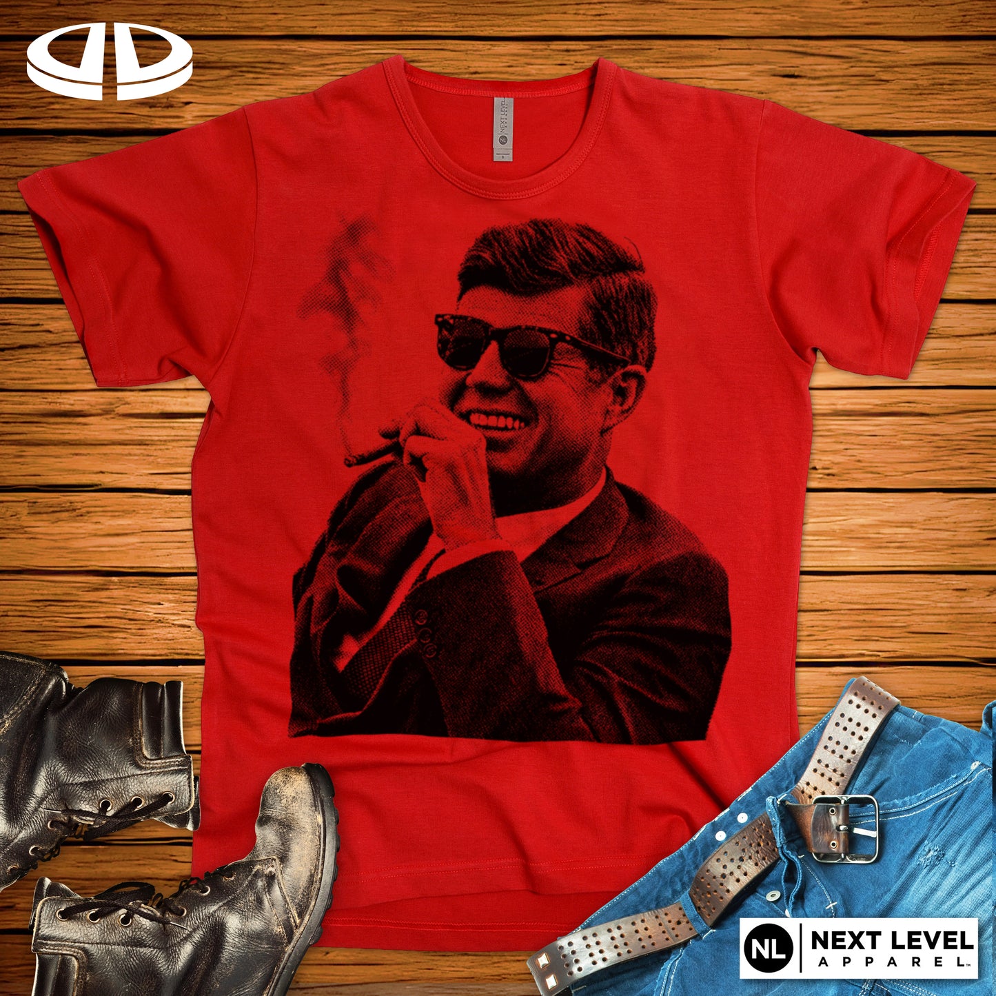 JFK Sunglasses and Cigar T-Shirt