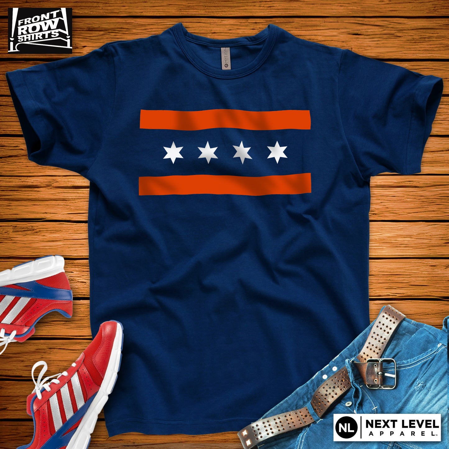 Chicago Football Flag T-Shirt