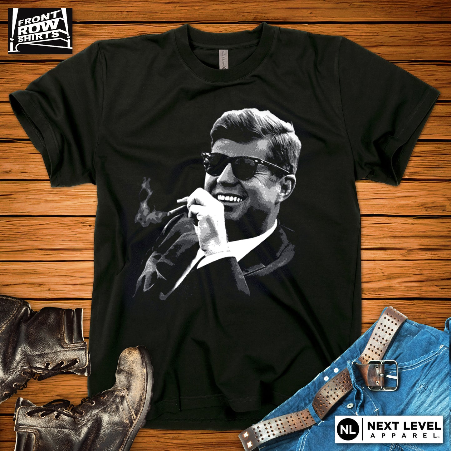 JFK Cigar and Sunglasses