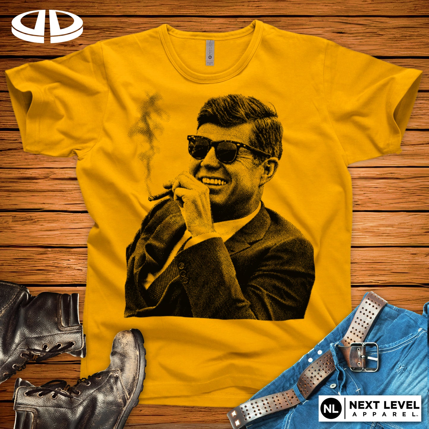 JFK Sunglasses and Cigar T-Shirt