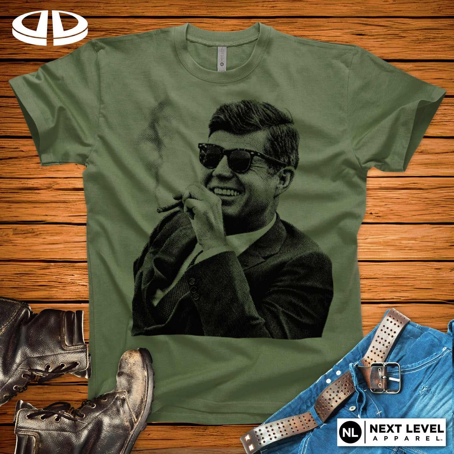 JFK Sunglasses and Cigar T-Shirt