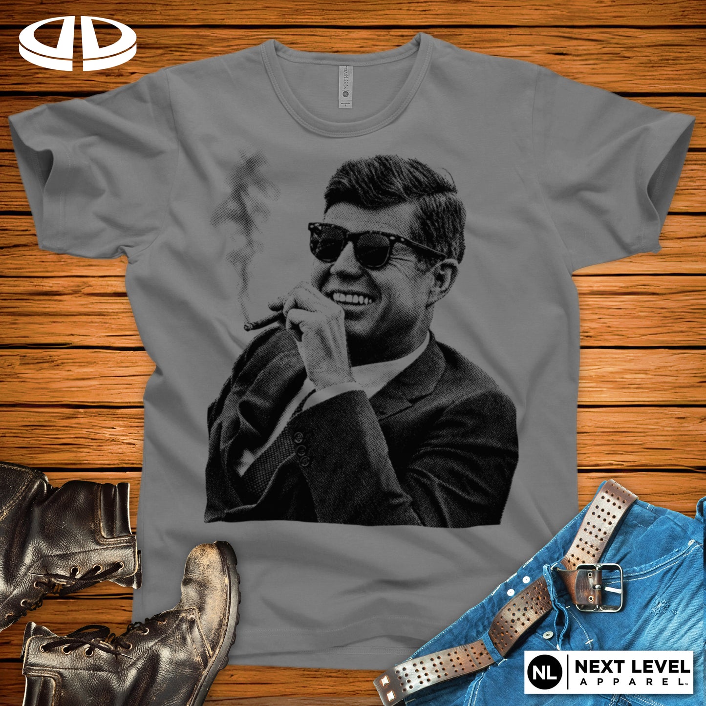 JFK Sunglasses and Cigar T-Shirt